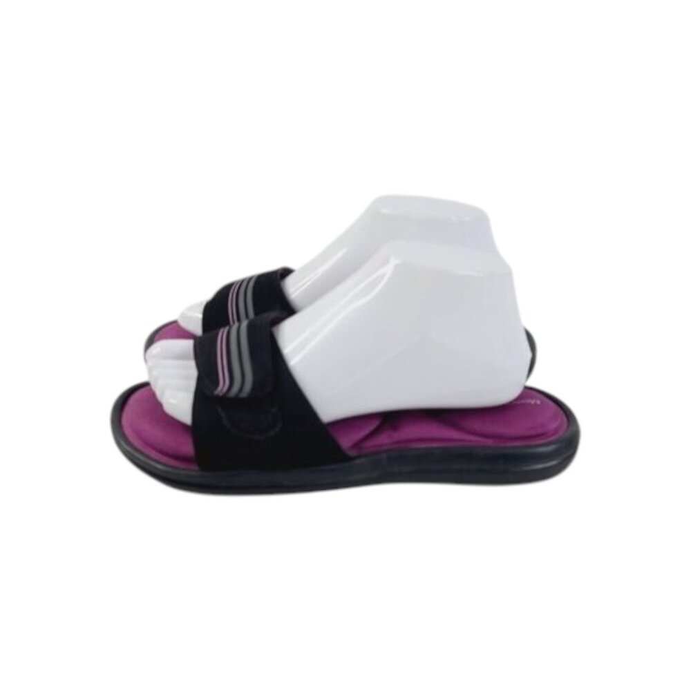 Unbranded Women's Pink Black Memory Foam Slip-On Comfort Slide Sandal Size 7